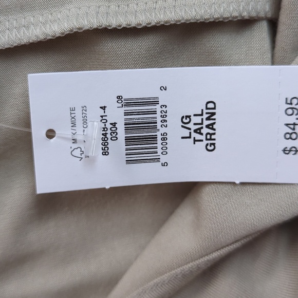 NWT sleeveless dress with front wrap, size L tall - Picture 5 of 7